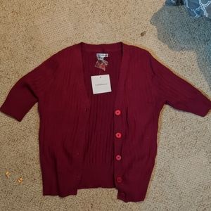 Brand New wine colored cardigan